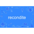 recondite recondite