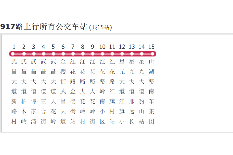 武漢公交917路 武漢公交917路