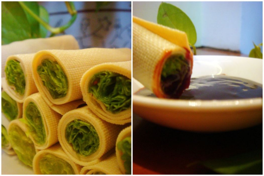 乾豆腐卷生菜 乾豆腐卷生菜