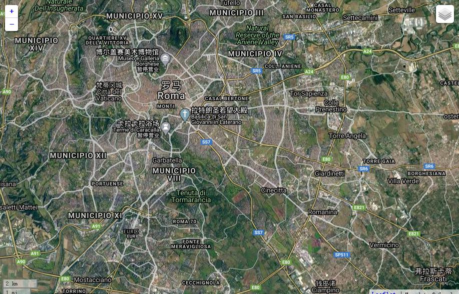 羅馬衛星地圖