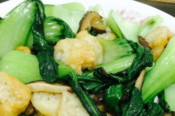 青菜炒油條 青菜炒油條