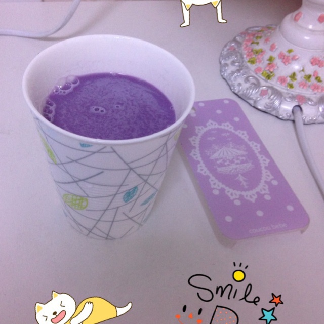 紫薯麥香奶茶