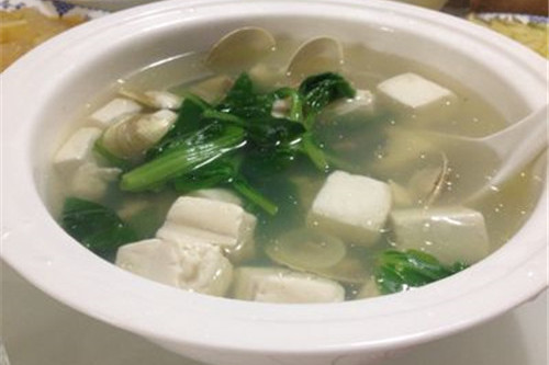 青蛤豆腐湯 青蛤豆腐湯