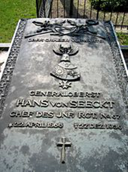漢斯·馮·塞克特的墓志銘