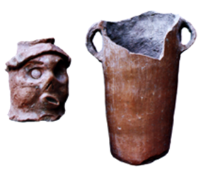 新石器時代人形陶塑罐