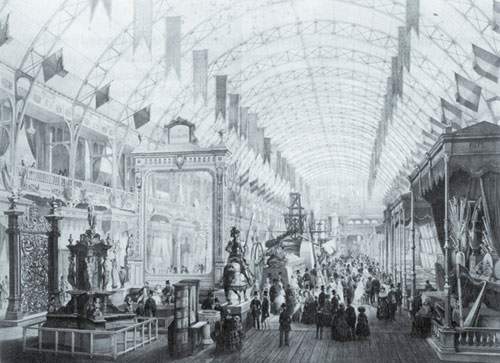 1855年巴黎世博會工業宮內景