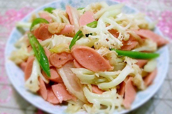 火腿燒花菜 火腿燒花菜