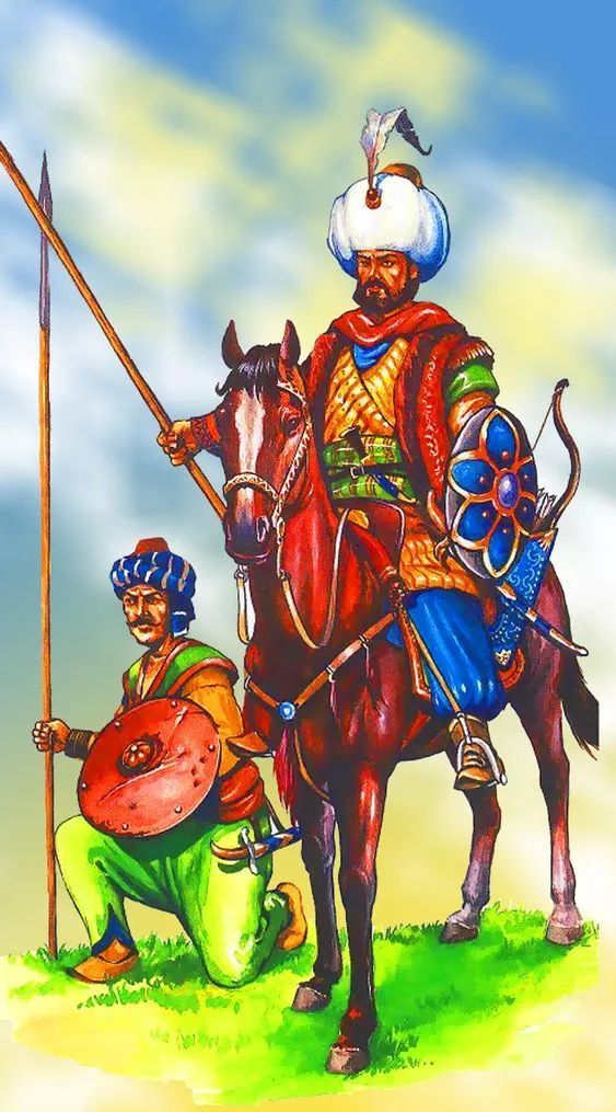 亞洲西帕希騎兵與來自城鎮的雅雅步兵