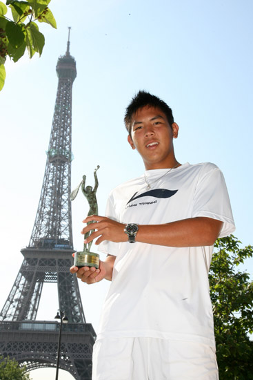 楊宗樺獲得08年度法網青少年男單世界冠軍