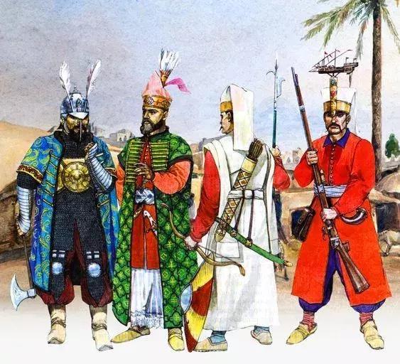遠征第烏的奧斯曼軍隊同樣以近衛軍步兵為核心