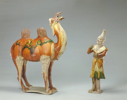 三彩胡人牽駱駝俑(現藏故宮博物院)