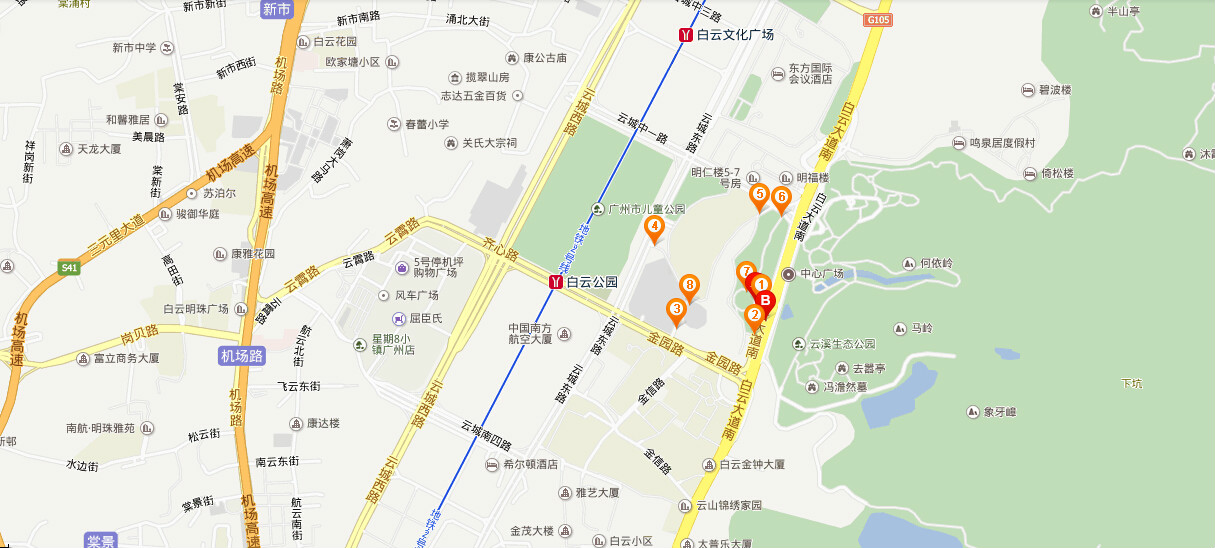 廣州體育館路線圖