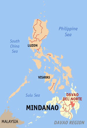 Davao del Nor (北達沃) 省 地圖