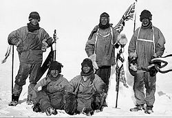1912年的斯科特探險隊在南極點