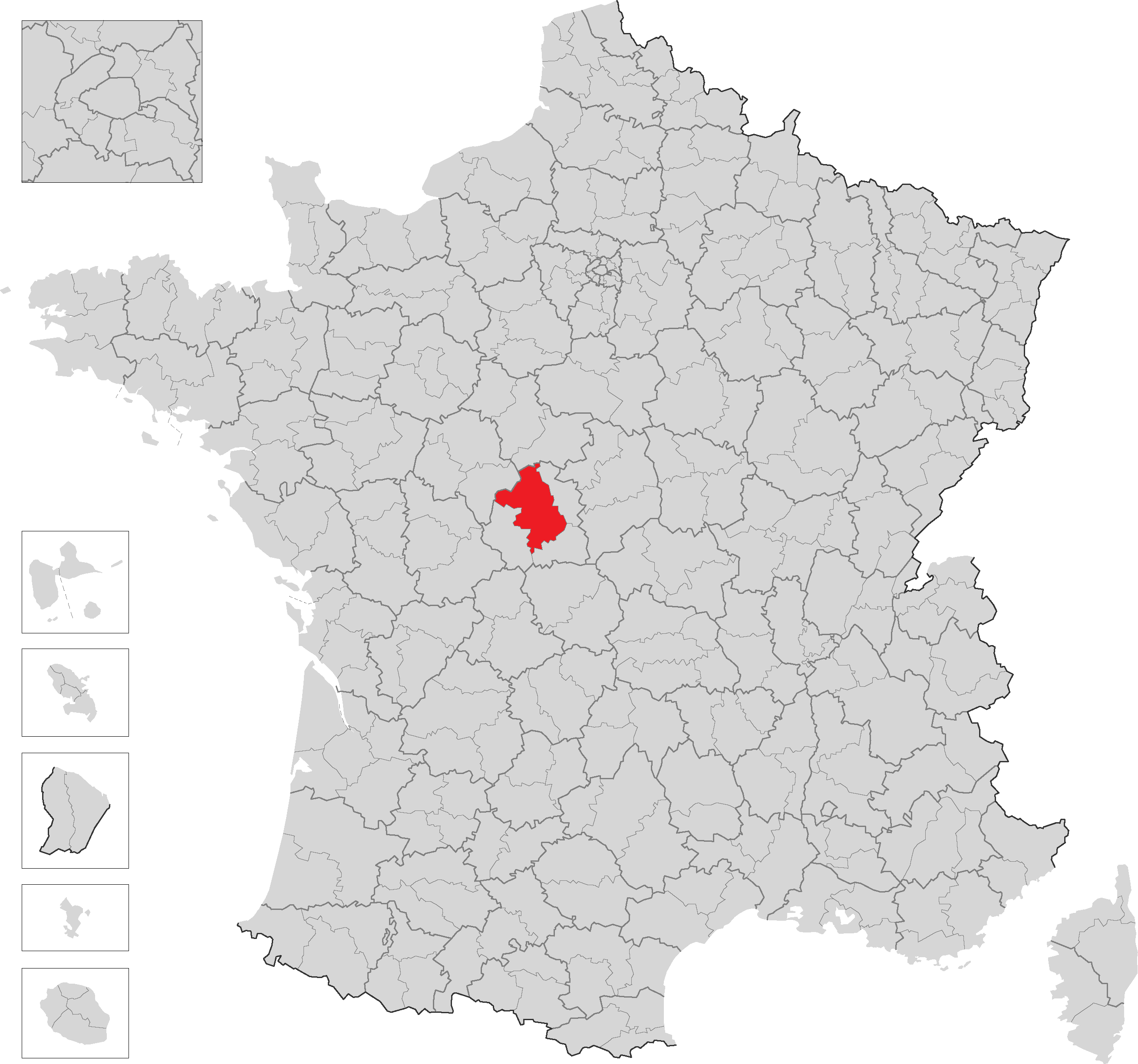 沙托魯地區在法國的位置