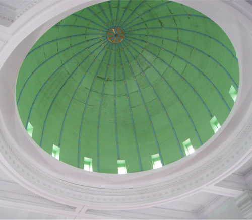 台北清真寺禮拜大殿內穹頂