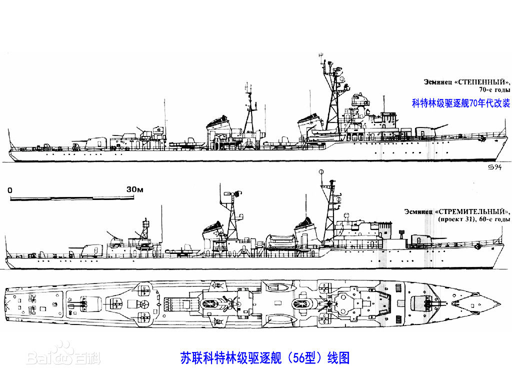 56型驅逐艦線圖