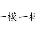 一模一樣 一模一樣