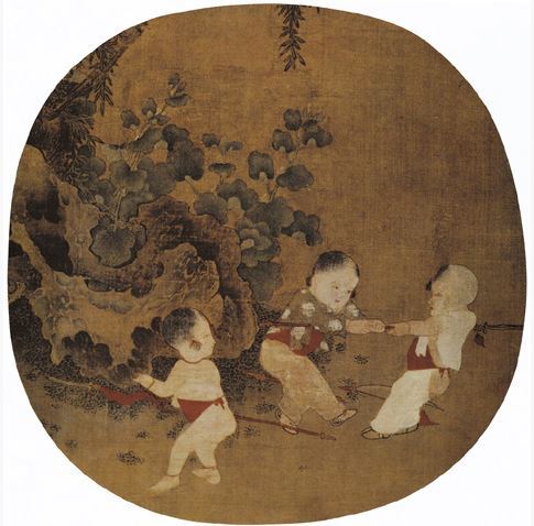 秋庭戲嬰圖(宋陳宗訓秋庭戲嬰圖) 秋庭戲嬰圖(宋陳宗訓秋庭戲嬰圖)