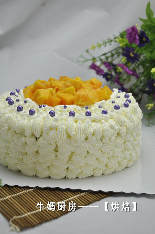 紫珠芒果蛋糕