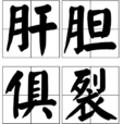 肝膽俱裂(漢語辭彙) 肝膽俱裂(漢語辭彙)