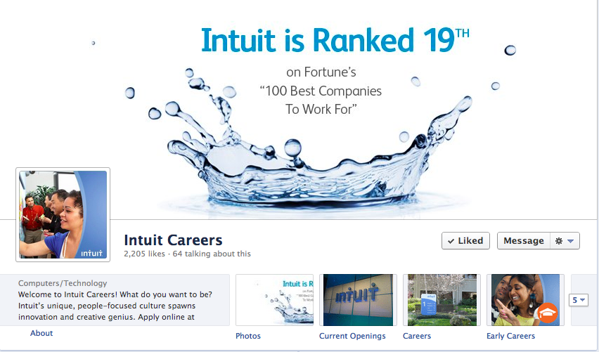intuit排名十九（全球最佳僱主）