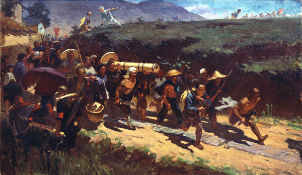 油畫：《平瀏農民赤衛隊》