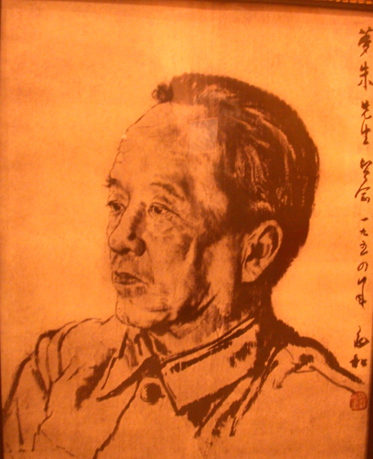 蔣兆和54年繪夢朱先生肖像