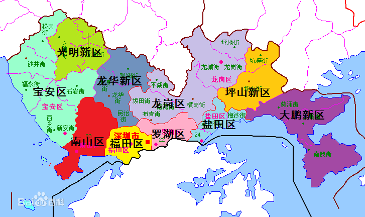 石岩街道在深圳的位置