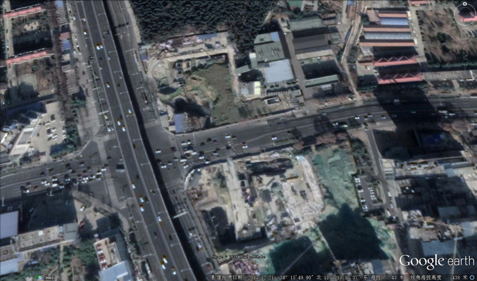 銅山路站衛星地圖（2017.12.21）