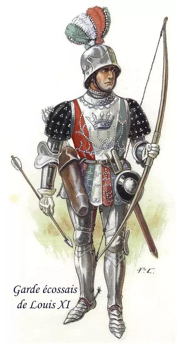 百年戰爭後 擔任法王護衛的蘇格蘭弓箭手