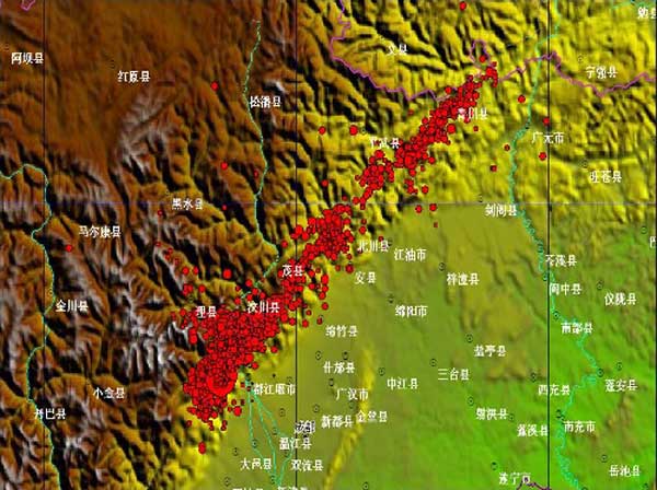 中國主震型地震高發地區