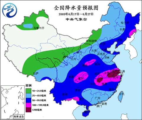 江淮流域--氣候分布圖