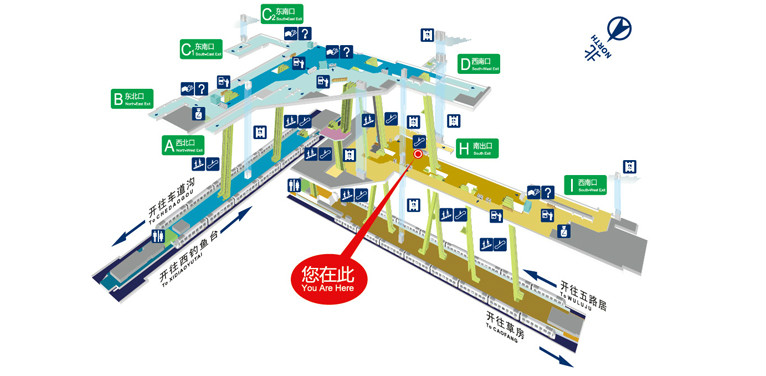 慈壽寺站站內立體圖