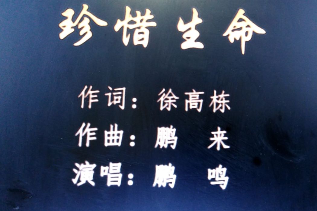 珍惜生命(徐高棟作詞的歌曲) 珍惜生命(徐高棟作詞的歌曲)