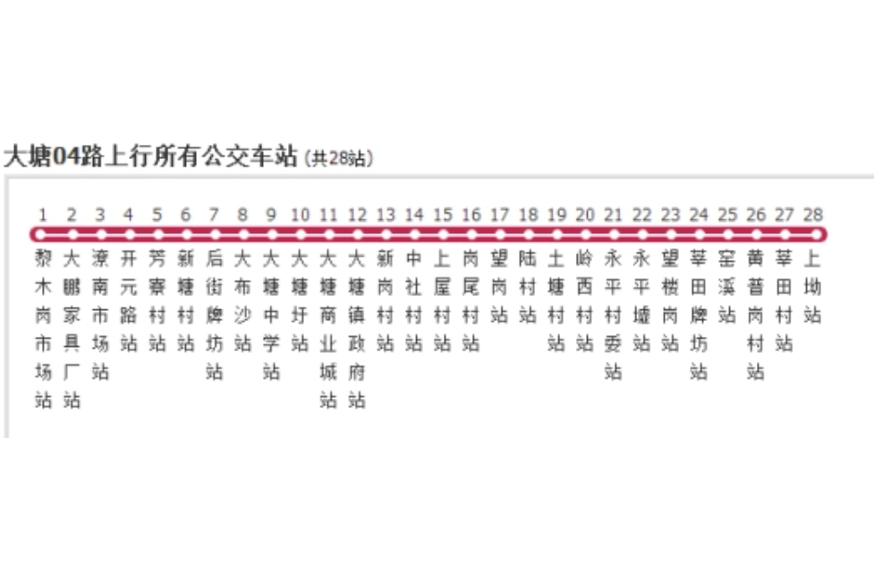 大塘公交04路