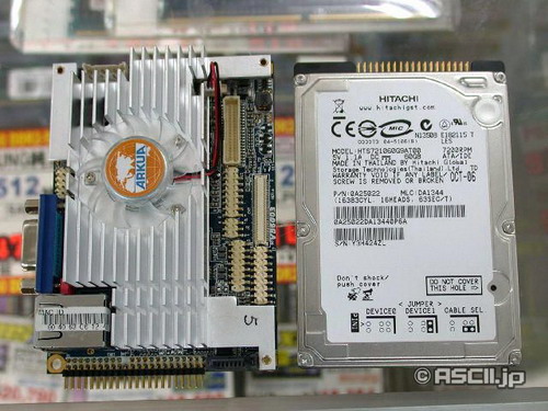 Pico-ITX 與2.5英寸筆記本硬碟比較