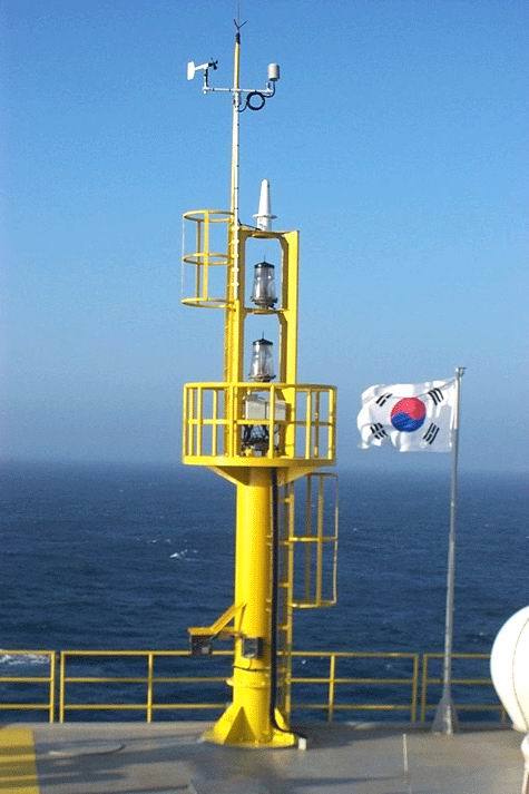 韓國非法建造的海洋平台近景