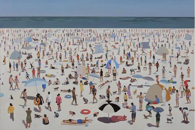 海岸線(楊繼路2019年創作的布面油畫系列作品)