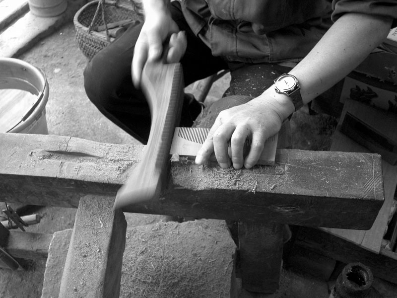 水東棗木梳的生產工藝