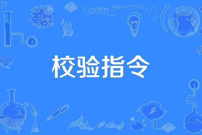 校驗指令 校驗指令