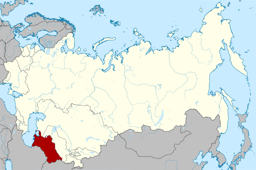 土庫曼斯坦在蘇聯中的地理位置