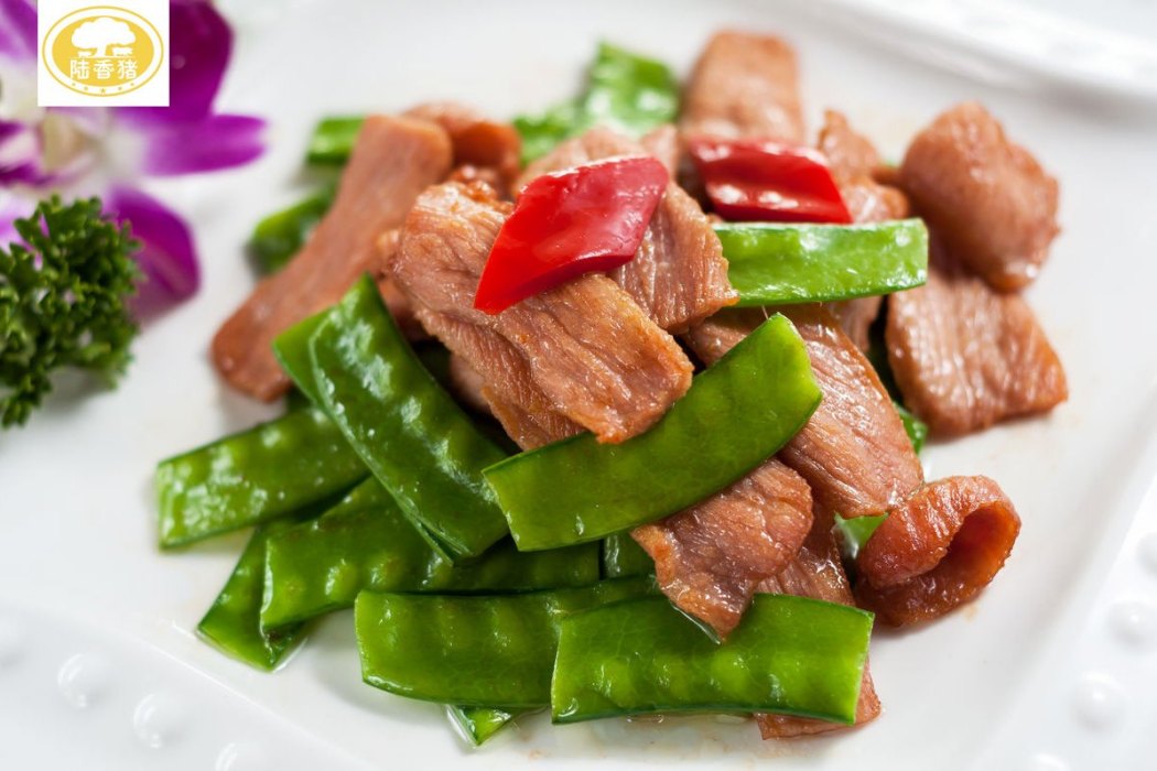 鹹肉炒蘭豆 鹹肉炒蘭豆