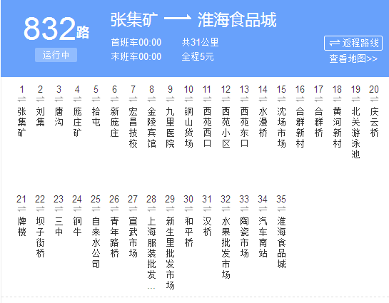 徐州公交832路 徐州公交832路