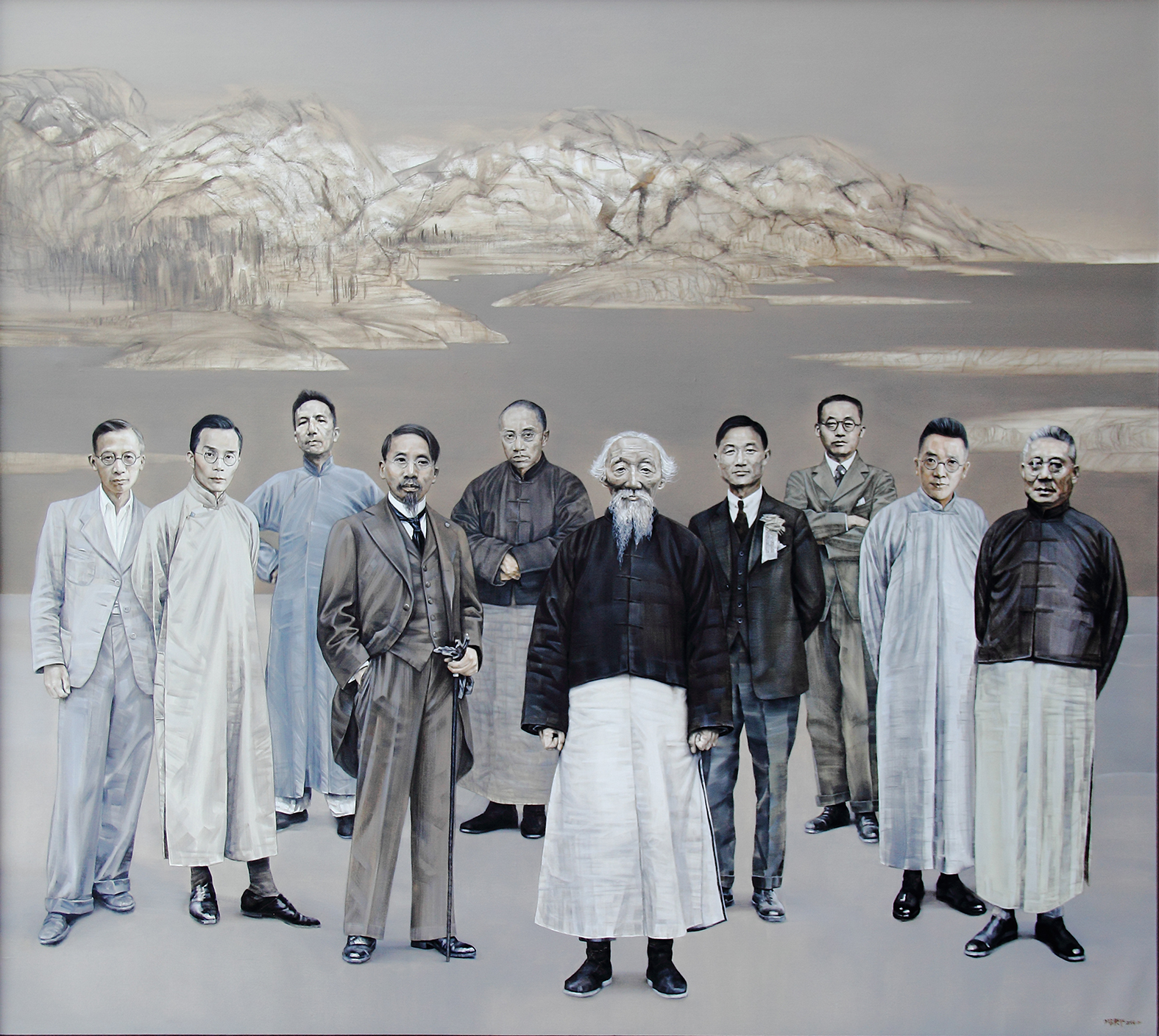 《中華國賢》油畫 180x200cm 楊東平