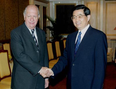 拉戈斯和中國國家主席胡錦濤