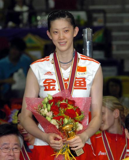 薛明被評為香港站比賽最佳攔網球員