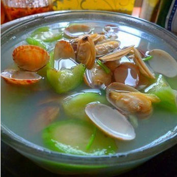 絲瓜花蛤湯