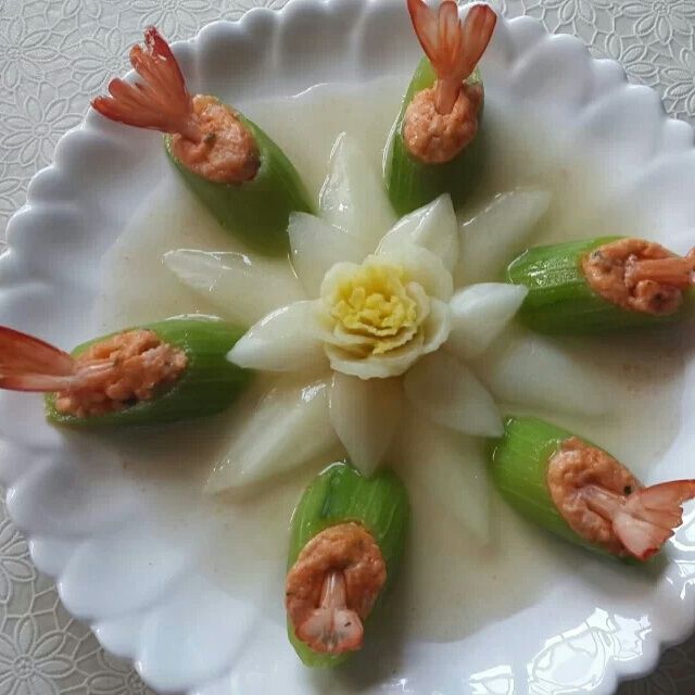 蝦茸釀絲瓜 蝦茸釀絲瓜