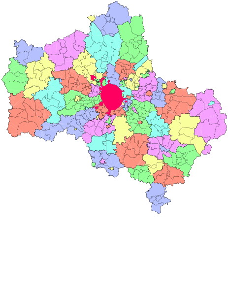 莫斯科州行政區劃